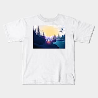 Camping in the mountains Kids T-Shirt